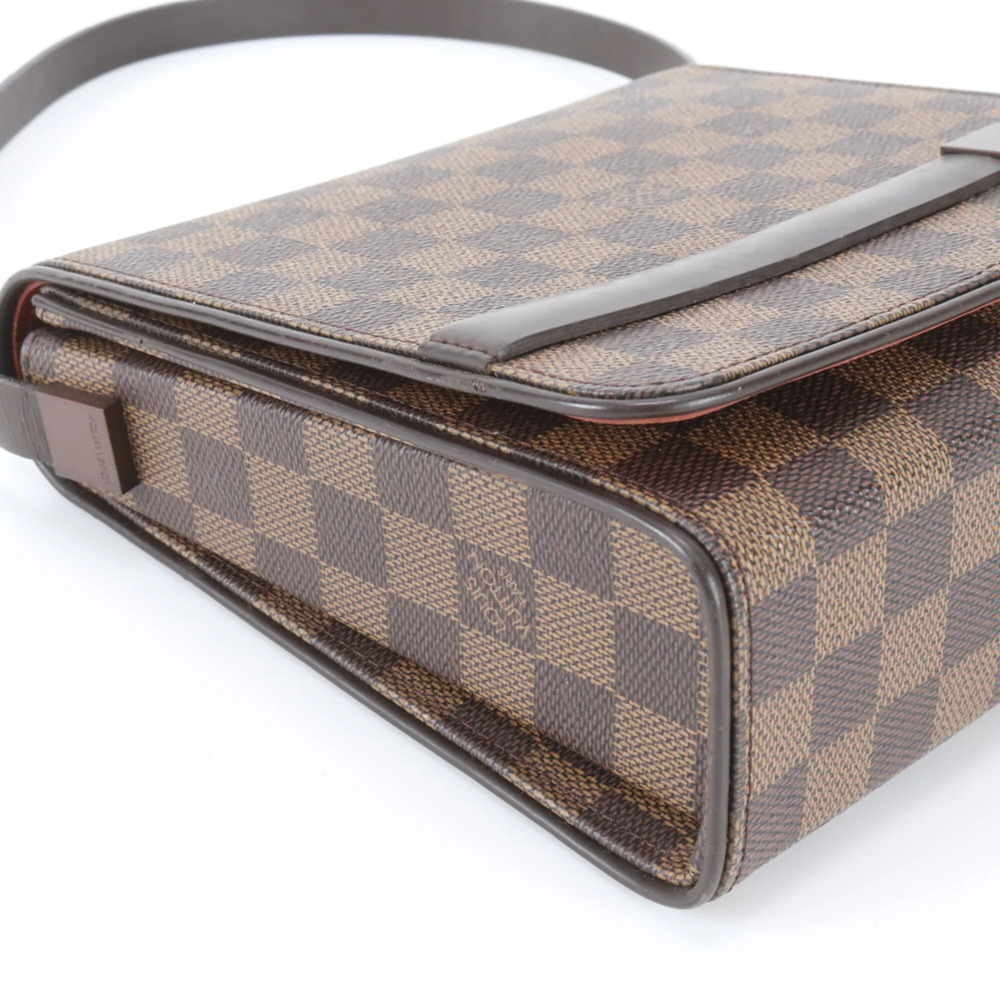 LOUIS VUITTON Authentic Brown Damier Leather Shoulder Bag - Picture 6 of 9
